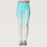 Moderne witte blauwe verloopwerkout leggings<br><div class="desc">Moderne witte blauwe gradiënt werkout leggings voor haar.</div>