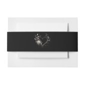 Moderne witte bloemen met een hart-bruiloft uitnodigingen wikkel (Voorkant Voorbeeld)