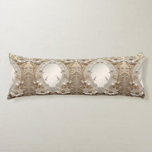 Moderne Witte Bloemen Parels Body Kussen