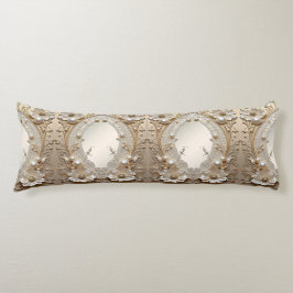 Moderne Witte Bloemen Parels Body Kussen