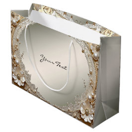 Moderne Witte Bloemen Parels Cadeautas