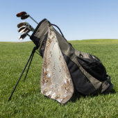Moderne Witte Bloemen Parels Golf Handdoek (Groen)
