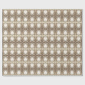 Moderne Witte Bloemen Parels Inpakpapier (Vlak)