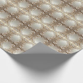 Moderne Witte Bloemen Parels Inpakpapier (Hoek)