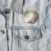 Moderne Witte Bloemen Parels Knoop Ronde Button 5,7 Cm (In situ)