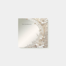 Moderne Witte Bloemen Parels Post-it Notities Post-it® Notes