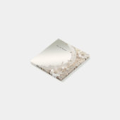 Moderne Witte Bloemen Parels Post-it Notities Post-it® Notes (Schuin)