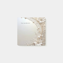 Moderne Witte Bloemen Parels Post-it-notities Post-it® Notes