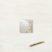 Moderne Witte Bloemen Parels Post-it-notities Post-it® Notes (Op bureau)