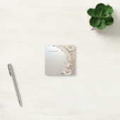 Moderne Witte Bloemen Parels Post-it-notities Post-it® Notes (Kantoor)
