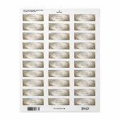 Moderne Witte Bloemen Parels Retouradres Label (Full Sheet)