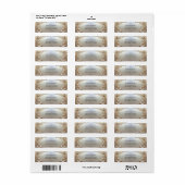 Moderne Witte Bloemen Parels Retouradres Label (Full Sheet)