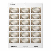 Moderne Witte Bloemen Parels Retouradres Label (Full Sheet)