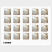 Moderne Witte Bloemen Parels Sticker (Vel)
