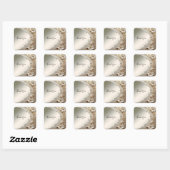 Moderne Witte Bloemen Parels Sticker (Vel)