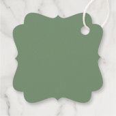 Moderne Witte Bloemrijke Elegante Bruidsbeurt Bedankjes Labels (Achterkant)