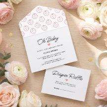 Moderne Witte Blush Oh Baby Girl Shower