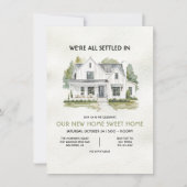 Moderne Witte Boerderij Housewarming Party Kaart (Voorkant)