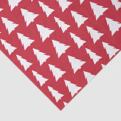 Moderne witte bomen op rood kerstpatroon tissuepapier (Detail)