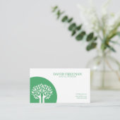 Moderne witte bomen verlaten sociaal werk visitekaartje (Staand voorkant)