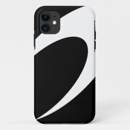 Moderne Witte Boomerang Curve Zwart Achtergrond Case-Mate iPhone Case
