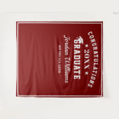 Moderne witte bourgondië afstudeerfoto achtergrond wandkleed (Voorkant (horizontaal))