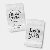 Moderne Witte Bruid Stam Bruidsfeest Badge (Voor- en achterkant)