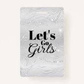 Moderne Witte Bruid Tribe Bachelorette Badge (Achterkant)