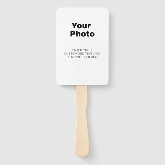 Moderne witte bruiloft aangepaste foto handwaaier (Achterkant)