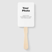 Moderne witte bruiloft aangepaste foto handwaaier (Voorkant)