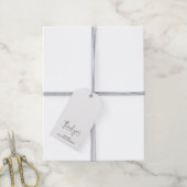 Moderne witte bruiloft gunst cadeaulabel (Met Touw)