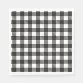 Moderne witte buffel Check Plaid Vakantie Servet (Voorkant)