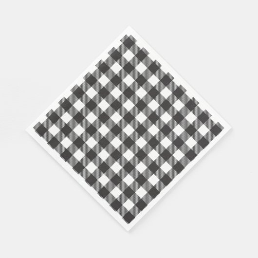 Moderne witte buffel Check Plaid Vakantie Servet (Hoek)