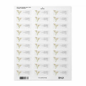 Moderne Witte Calla Lelie Bloem Bruiloft Etiket (Full Sheet)