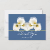 Moderne Witte Calla Lelie Bruidsbruiloft Dank Je Bedankkaart (Voorkant)