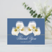Moderne Witte Calla Lelie Bruidsbruiloft Dank Je Bedankkaart (Staand voorkant)