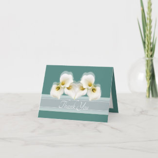Moderne Witte Calla Lelies Elegante Moderne Dank J Bedankkaart