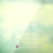 Moderne witte complexe kantooruren Logo QR-code Raamsticker (Vel 3)