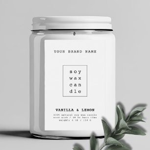 Moderne witte cosmetica verpakking kaars voedselcontainer etiket