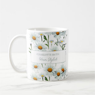 Moderne Witte Daisy op maat Koffiemok