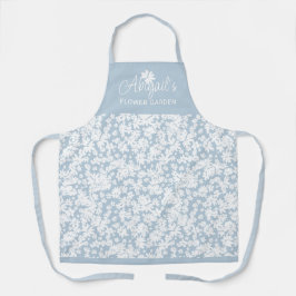 Moderne Witte Daisy Patroon Tuinieren Custom Schort