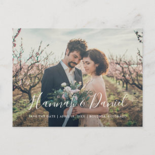 Moderne Witte de Aangepast van de Foto van het Man Uitnodiging Briefkaart