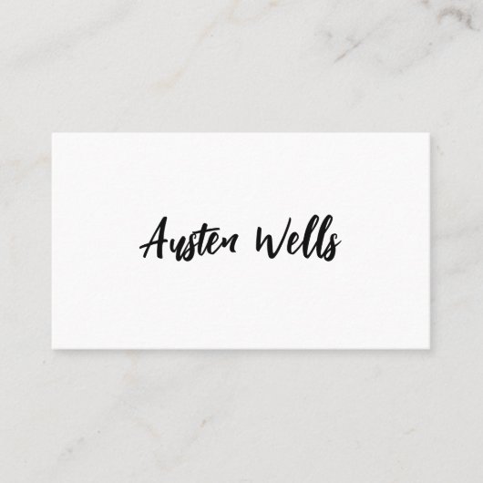 Moderne Witte de Marker van het Manuscript van de Visitekaartje (Voorkant)