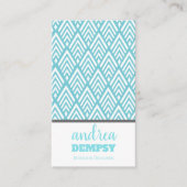 Moderne witte deco-pijlen visitekaartje (Voorkant)