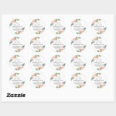 Moderne Witte Delicate Bloemen Lichaam Boter Label (Vel)