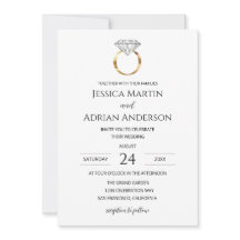 Moderne witte diamanten ring trouwen