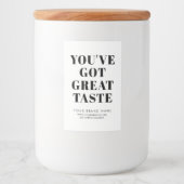 Moderne witte doos zegel verpakking label voedselcontainer etiket (Voorkant)