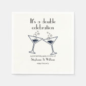 Moderne Witte Dubbele Viering Gemeenschappelijke V Servet (Voorkant)