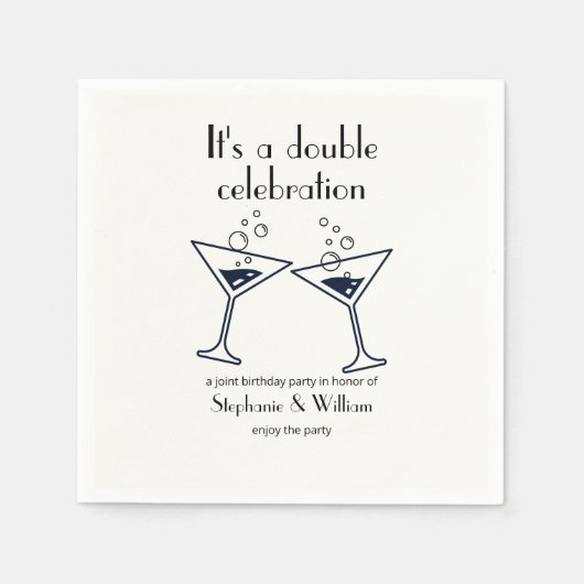 Moderne Witte Dubbele Viering Gemeenschappelijke V Servet (Voorkant)