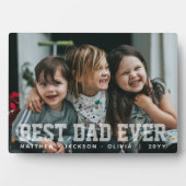Moderne witte eenvoudige aangepaste beste papa ooi fotoplaat (voorkant)